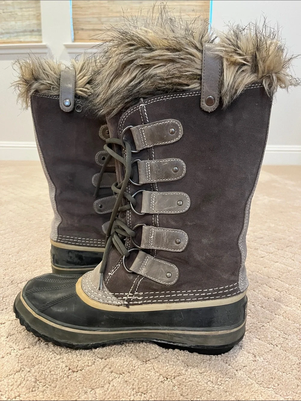 Sorel Faux-Fur Trim Waterproof Winter Boots